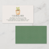 Cute Little Sprout Book Request Baby Shower エンクロージャーカード (正面/裏面)