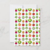 Cute Little Sprout Kawaii Vegetables Baby Shower サンキューカード (裏面)