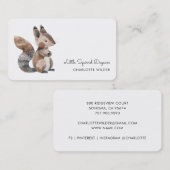 Cute Little Squirrel Daycare Business Card 名刺 (正面/裏面)