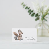 Cute Little Squirrel Daycare Business Card 名刺 (スタンド正面)