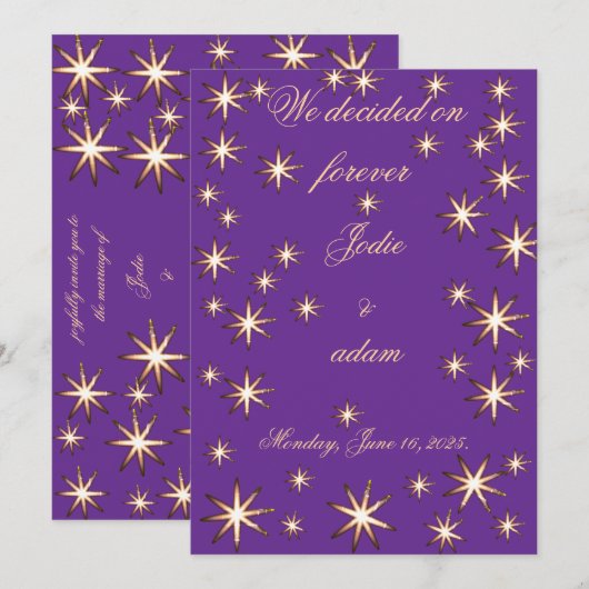 cute little stars 招待状 (正面/裏面)