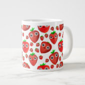 Cute little strawberries ジャンボコーヒーマグカップ (正面右)