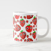 Cute little strawberries ジャンボコーヒーマグカップ (右)