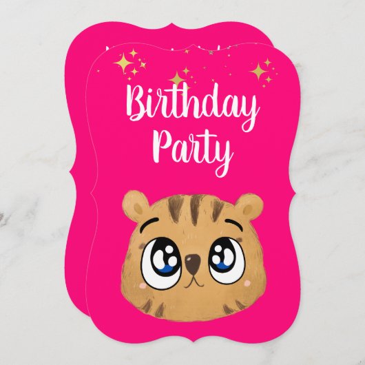 cute little tiger 招待状 (正面/裏面)