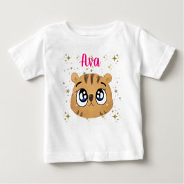 Cute little tiger gold start ベビーTシャツ