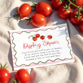 Cute Little Tomato Baby Shower Display Shower エンクロージャーカード