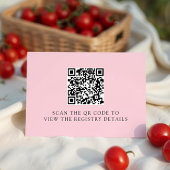 Cute Little Tomato Baby Shower Registry エンクロージャーカード