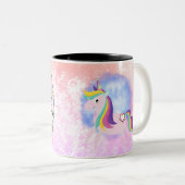 Cute little unicorn  ツートーンマグカップ (正面右)