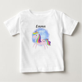 Cute little unicorn  ベビーTシャツ