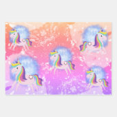 Cute little unicorn  ラッピングペーパーシート (正面3)