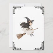 cute Little Witch Halloween Baby Shower Invitation 招待状 (裏面)