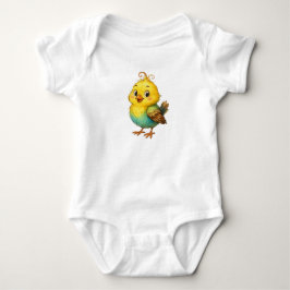 Cute Little Yellow Chick Baby Bodysuit ベビーボディスーツ