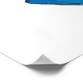 Cute little yellow submarine in blue water ポスター (角)