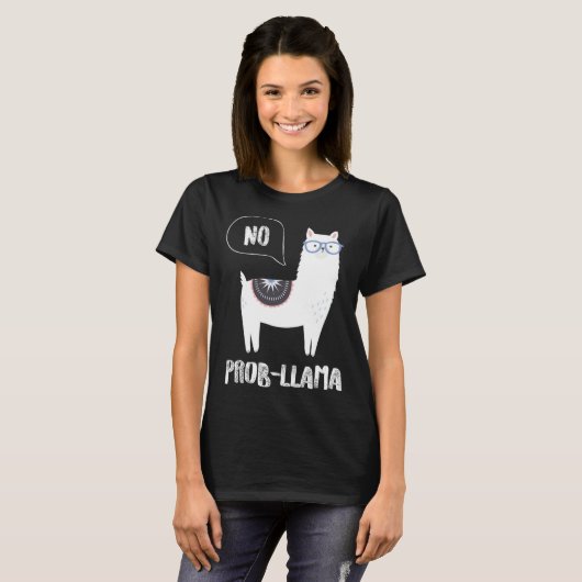 Cute Llama Alpaca Prob Llama  Farm Animals Tシャツ (正面フル)