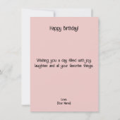 Cute Llama Birthday Card (裏面)