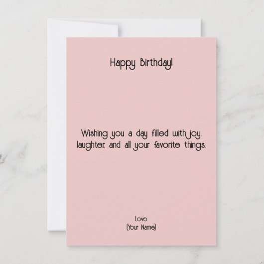 Cute Llama Birthday Card (裏面)