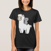 Cute Llama Cat Best Friends Tシャツ (正面)