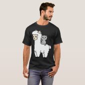 Cute Llama Cat Best Friends Tシャツ (正面フル)