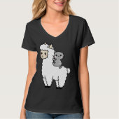 Cute Llama Cat Best Friends Tシャツ (正面)