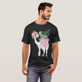 Cute Llama Drama Flower Child Pagan Tradition Kids Tシャツ (正面フル)