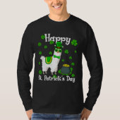 Cute Llama  Happy St Patrick s Day Shamrock Irish Tシャツ (正面)