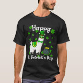Cute Llama  Happy St Patrick s Day Shamrock Irish Tシャツ (正面)
