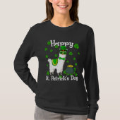 Cute Llama Happy St Patrick s Day Shamrock Irish Tシャツ (正面)