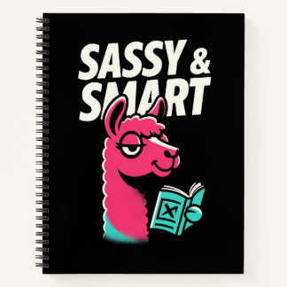 Cute Llama Reading Book ノートブック