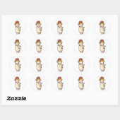Cute Llama Taco Tequila Sticker - Kawaii Food Fun ラウンドシール (シート)