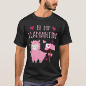 Cute Llama Valentines Day Be My Llamantine Couples Tシャツ (正面)