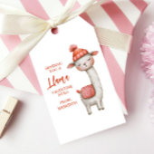 Cute Llama Valentine's Day, Kids Classroom ギフトタグ
