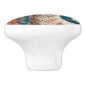 Cute Llama William Morris Inspired Floral セラミックノブ (側面)