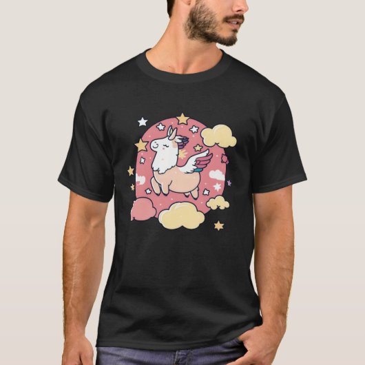 Cute Llamacorn Design Alpaca Llama Tシャツ (正面)