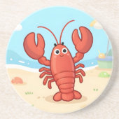 Cute lobster at the beach コースター (正面)