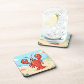 Cute lobster at the beach コースター (右側)