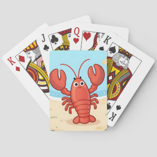 Cute lobster at the beach トランプ