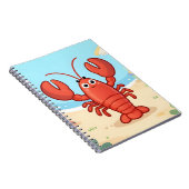 Cute lobster at the beach ノートブック (右側)