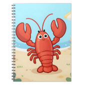 Cute lobster at the beach ノートブック (正面)