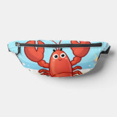 Cute lobster at the beach ファニーパック (レイダウン)