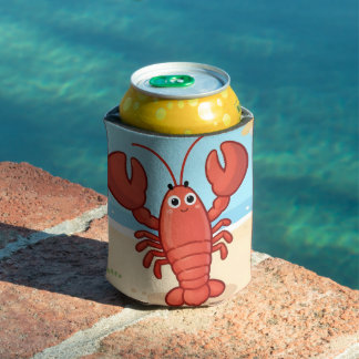 Cute lobster at the beach 缶クーラー