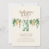 Cute Locally Grown Baby Shower Invitation 招待状 (正面)