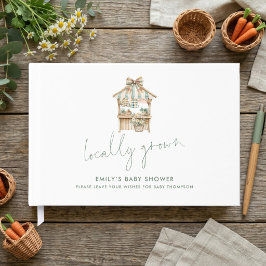 Cute Locally Grown Farmers Market Baby Shower  ゲストブック