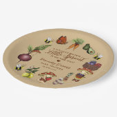 Cute Locally Grown Little Sprout Baby Shower ペーパープレート (アングル)