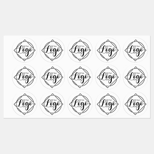 Cute Logo Custom Business Sticker | Personalised ラベル (シート)