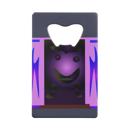 CUTE_LOGO_PINK_BLACK クレジットカード栓抜き (正面)