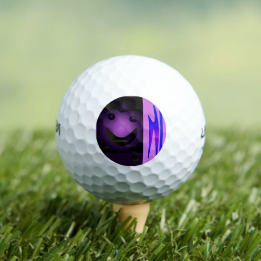 CUTE_LOGO_PINK_BLACK ゴルフボール (インサイチュ 木)