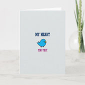 Cute Love Bird Heart Card カード (正面)