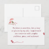 Cute Love Birds Postcard | Shared Future & Growth ポストカード (正面/裏面)