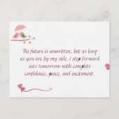 Cute Love Birds Postcard | Shared Future & Growth ポストカード (正面)