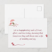 Cute Love Birds Postcard | Shared Future & Growth  ポストカード (正面/裏面)